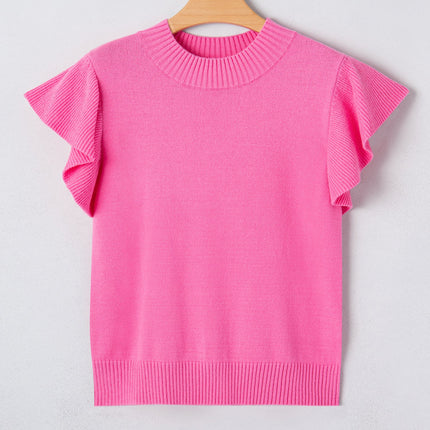 Noelle Ruffle Short Sleeve Sweater