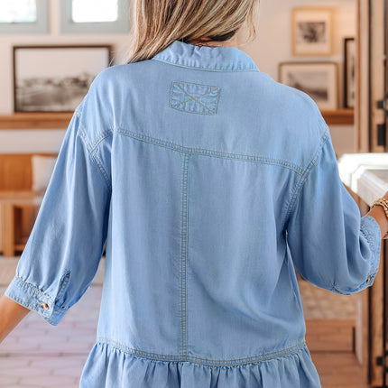 Daphne High Low Chambray Shirt