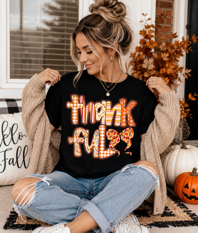 Thankful Patchwork Graphic Tee