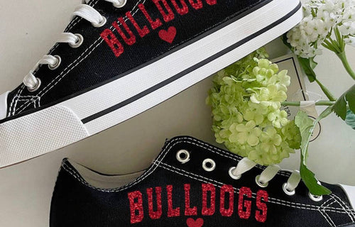 Bulldogs Glitter Spirit Sneakers