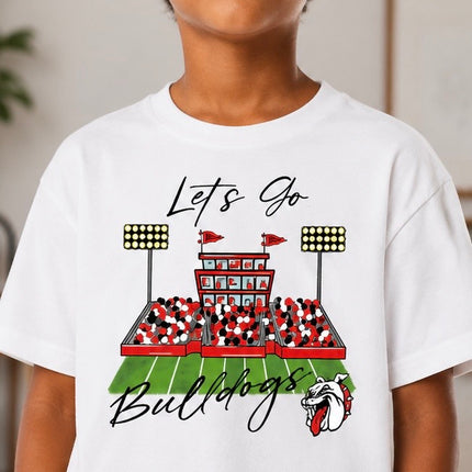 Let’s Go Bulldogs Stadium Game Day T-Shirt | Football School Spirit Tee