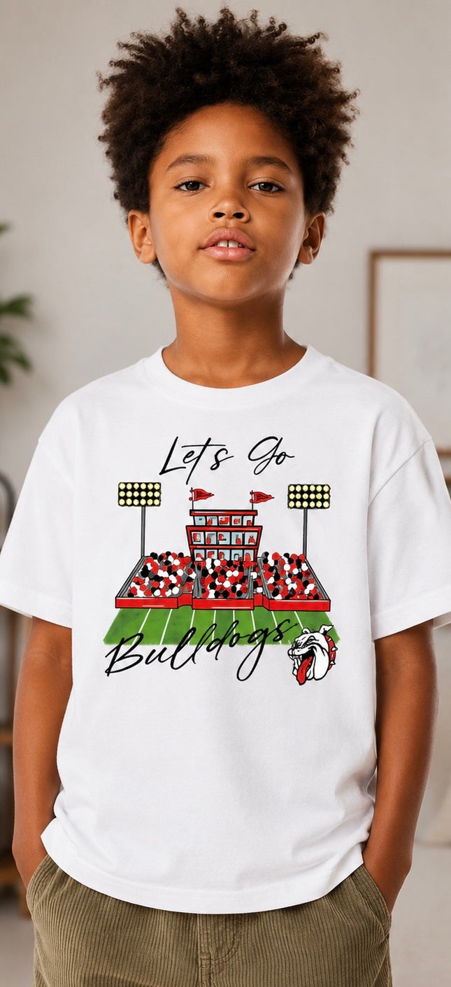 Let’s Go Bulldogs Stadium Game Day T-Shirt | Football School Spirit Tee