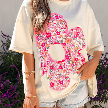 Poppy Big Flower Oversize Tee