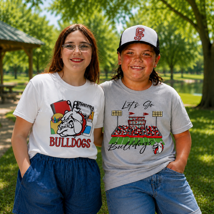 Bulldogs School Spirit Graphic T-Shirt | Back to School Teacher & Student Tee