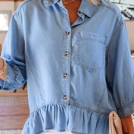 Daphne High Low Chambray Shirt
