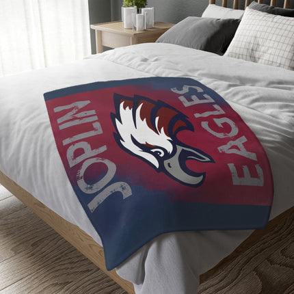 Joplin Eagles Velveteen Throw Blanket — Reversible Team Logo Microfiber Blanket