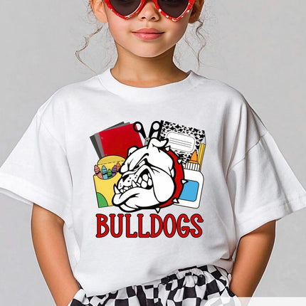 Bulldogs School Spirit Graphic T-Shirt | Back to School Teacher & Student Tee