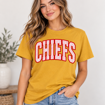 KC Classic Chiefs Varsity Tee ❤️💛