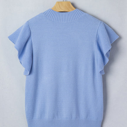 Hadassah Ruffle Short Sleeve Sweater