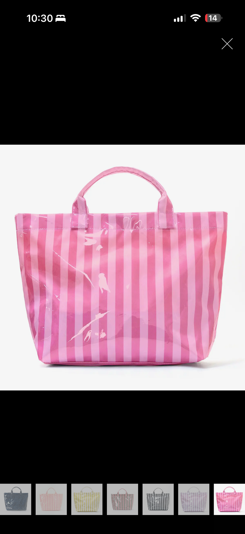 Striped Waterproof Oversized Tote Bag