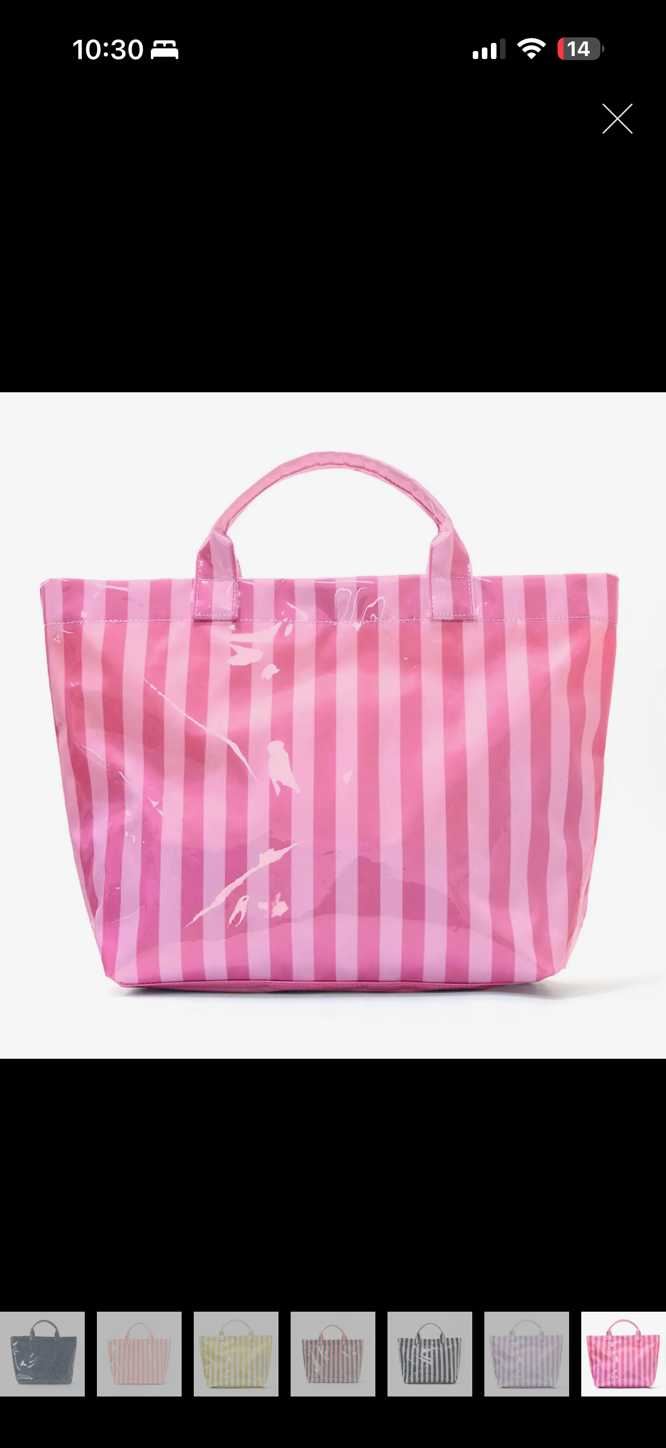Striped Waterproof Oversized Tote Bag