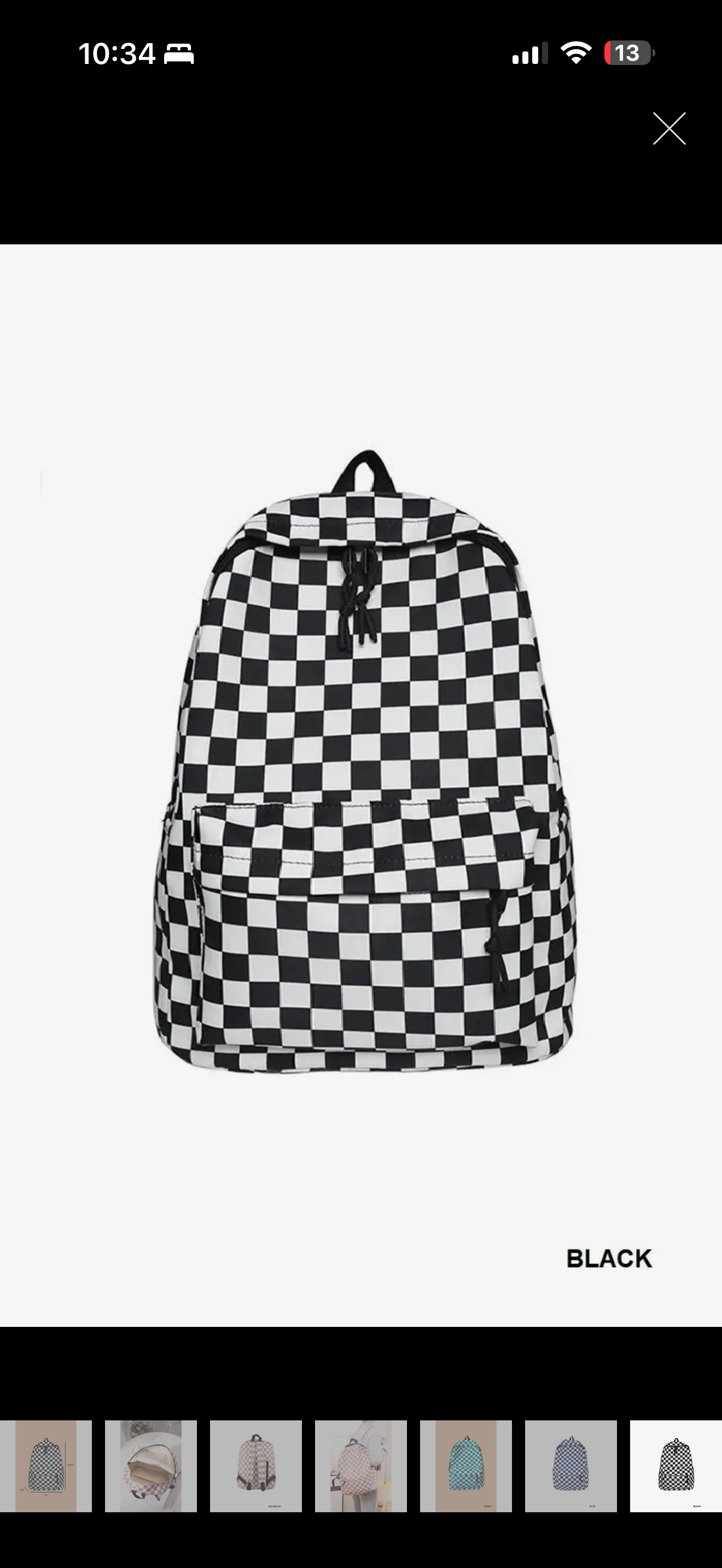 Checkered Backpack