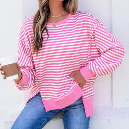 Pink Morning Stripe Pullover
