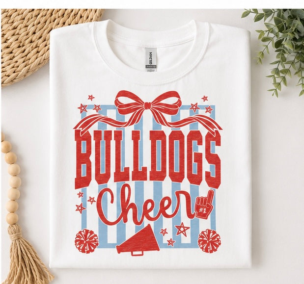 BULLDOGS CHEER BOW