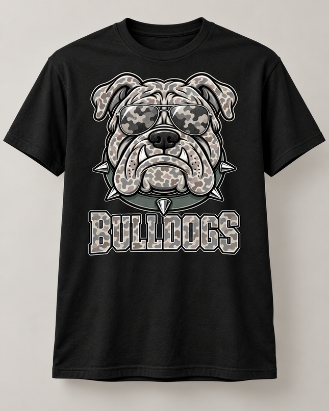 Camo Bulldog Spirit Tee 🖤