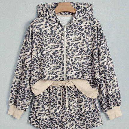 Wild Side Leopard Hoodie & Shorts Set