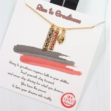 TOUCHDOWN NECKLACE- RED&BLACK