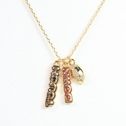 TOUCHDOWN NECKLACE- RED&BLACK