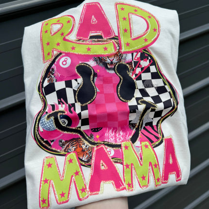 RAD MOM neon face tee or sweatshirt