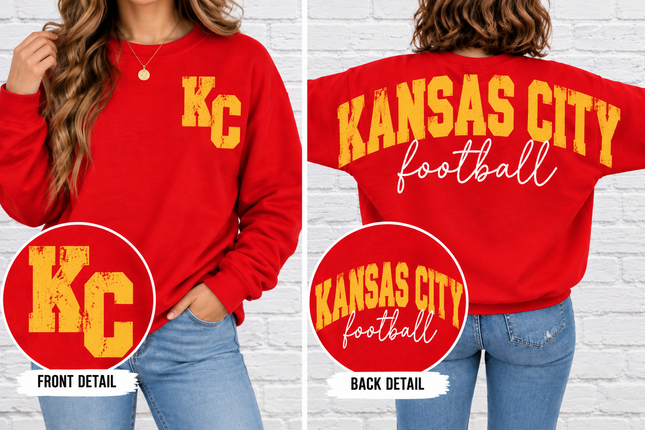 KC Sunday Spirit Sleeve-to-Sleeve Crewneck