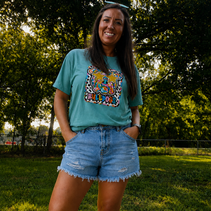 Retro Colorful Bulldogs Graphic T-Shirt | School Spirit Game Day Tee