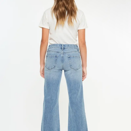 Mini Trendsetter Wide-Leg Cuffed Jeans