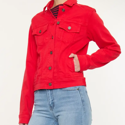 KANCAN- Red Hot Denim Jacket