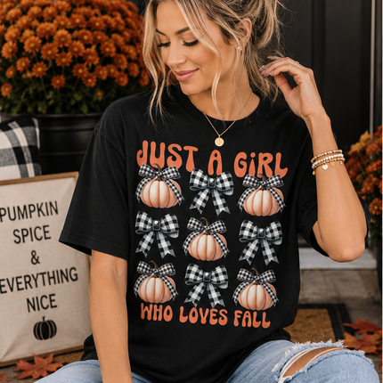 Just a Girl Who Loves Fall Graphic Tee