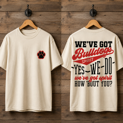 We’ve Got Bulldogs Spirit Yes We Do Cheer Mom Graphic T-Shirt