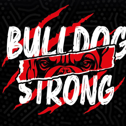 Bulldog Strong Graphic T-Shirt | Fierce Mascot School Spirit Tee | Bulldogs Pride Shirt