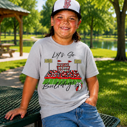 Let’s Go Bulldogs Stadium Game Day T-Shirt | Football School Spirit Tee