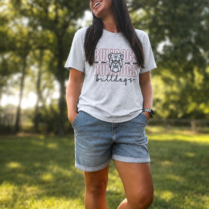 Stacked Bulldog Spirit Tee