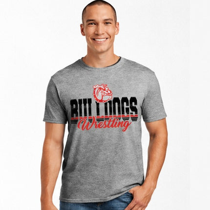 Bulldogs Wrestling T-Shirt | School Spirit Wrestling Team Shirt | Bulldogs Wrestling Fan Tee