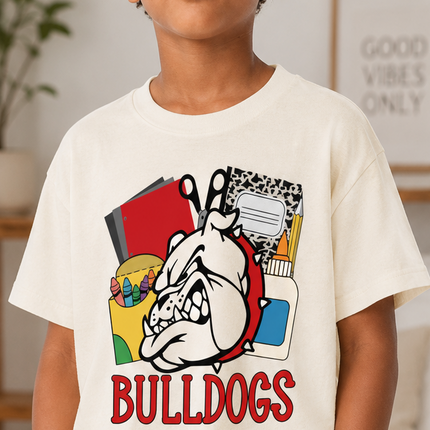 Bulldogs School Spirit Graphic T-Shirt | Back to School Teacher & Student Tee