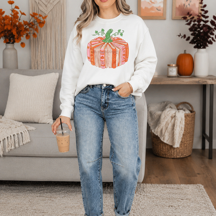 Pumpkin Book Stack Graphic Tee