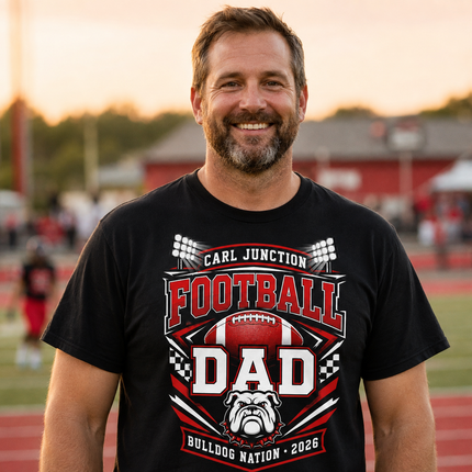Carl Junction Football Dad Bulldog Nation Tee