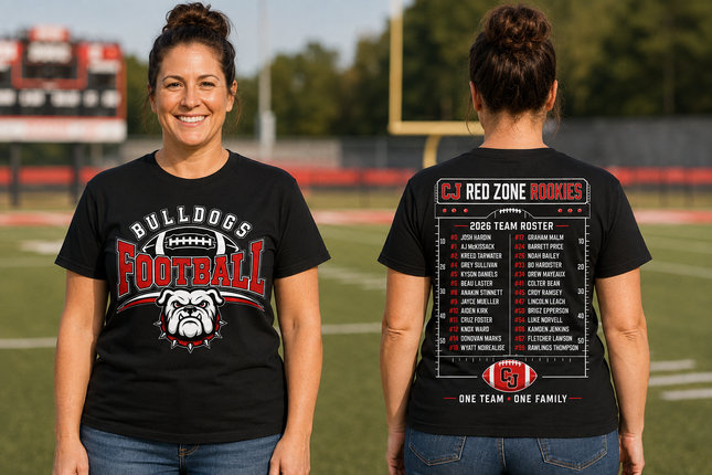 Carl Junction Bulldogs 2026 Team Roster Tee