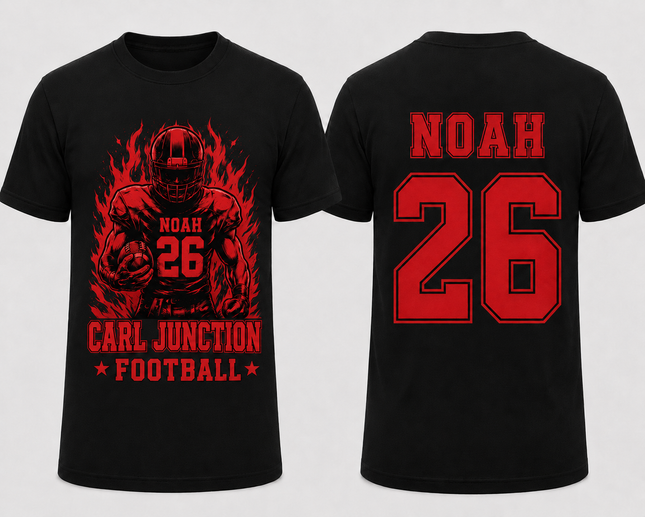 Carl Junction Football Player Tee