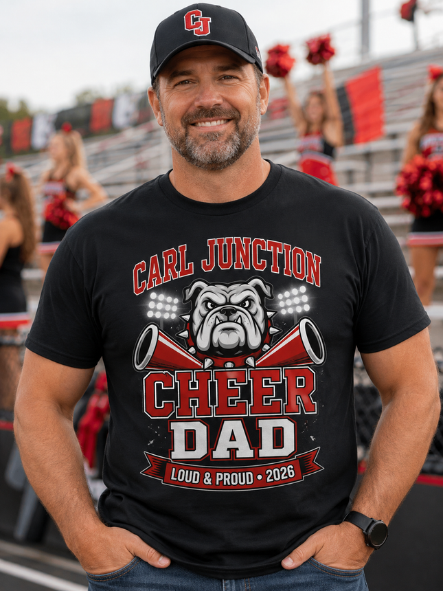 Carl Junction Cheer Dad Loud & Proud Tee