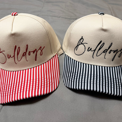STRIPED HAT- RED/BLACK