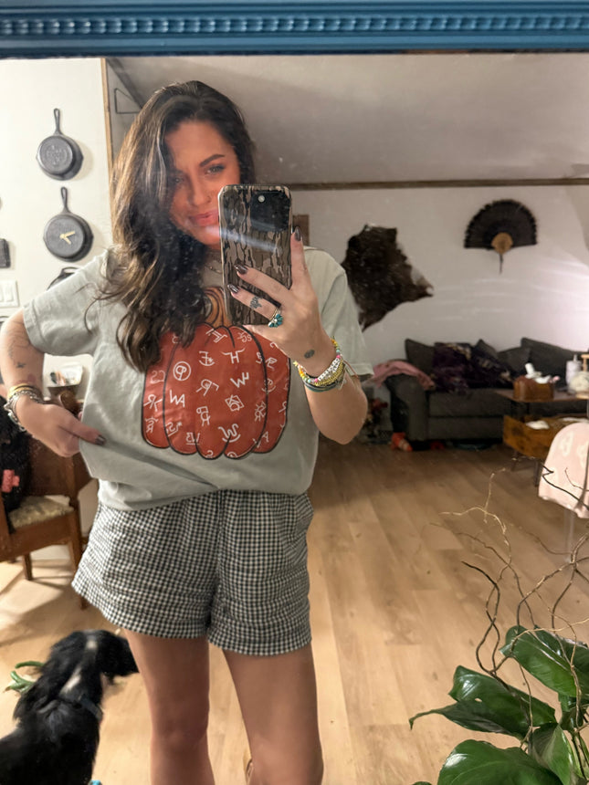 Branded pumpkin tee or sweatshirt