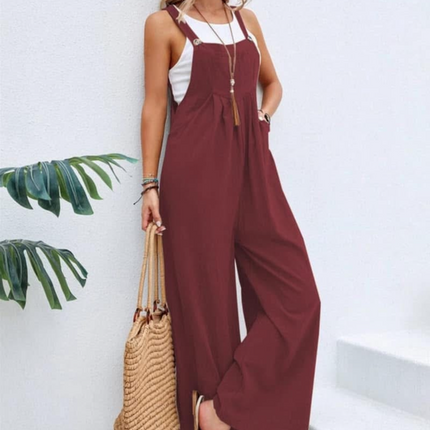 Daily Maroon Overall Jumpsuit