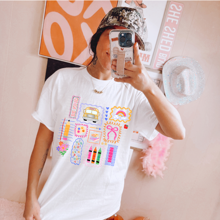 Back to school collage tee or sweatshirt
