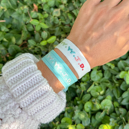 White WWJD Embroidered Bracelet