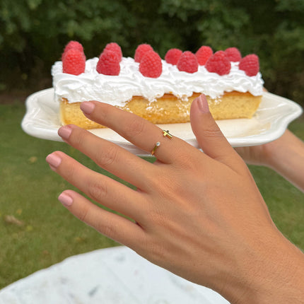 Wrapped Cross Gem Ring