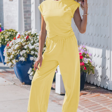 Kaitlyn Color Cropped Top Set
