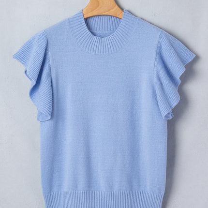Hadassah Ruffle Short Sleeve Sweater