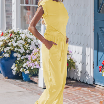 Kaitlyn Color Cropped Top Set