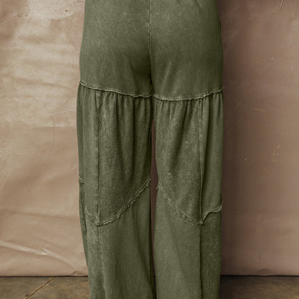 Paisley Leg Patchwork Drawstring Pants