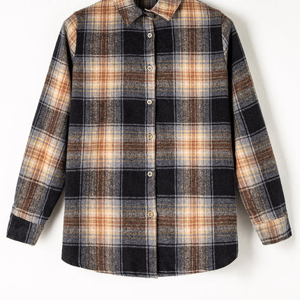 Everly Rounded Hem Plaid Shacket